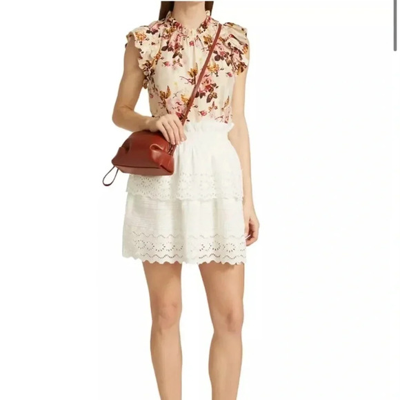 Sea New York Esme Floral Ruffle Top Size Small - Picture 2 of 9